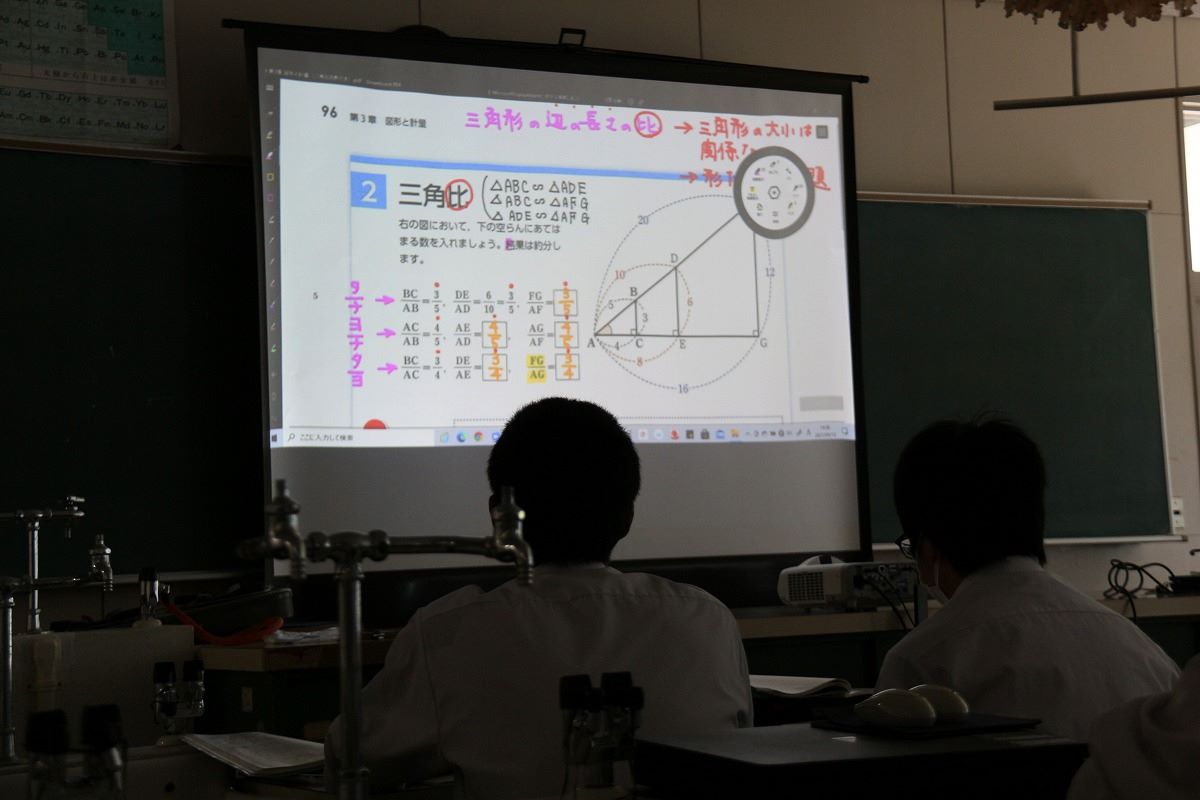 ＩＣＴを活用した数学の授業写真