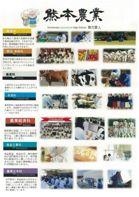 熊本農業高校3年・坂本未来「熊農の7学科」